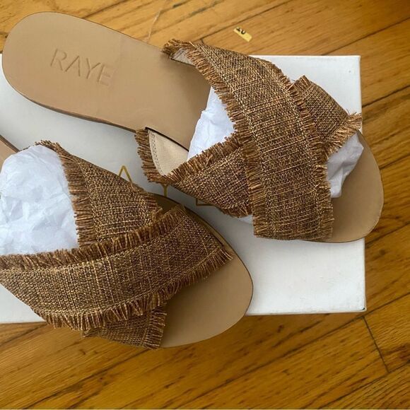 Raye Couer Sandals in Natural tan slides shoes Revolve Sz 7 - Picture 10 of 11